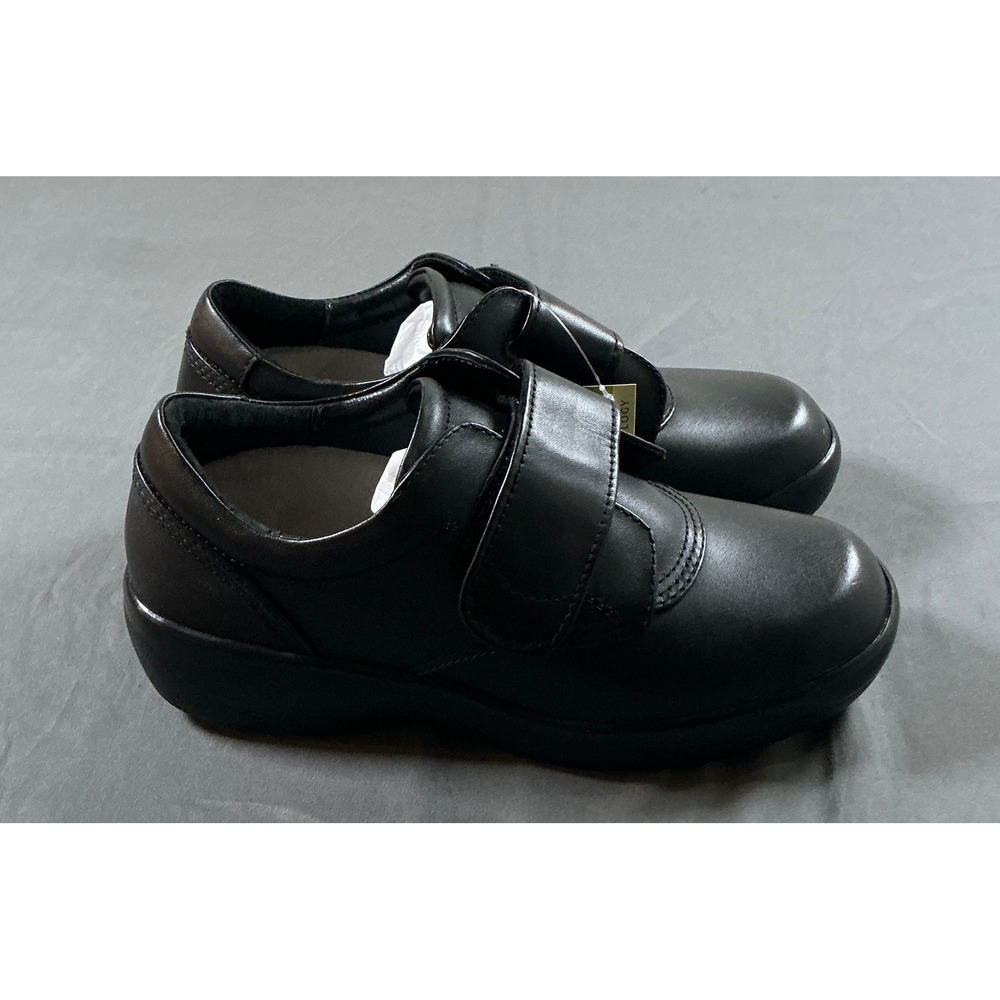 Apex B3000W Womens Black Leather Ambulator Shoes Hook Loop Strap Size 7.5 MED - Picture 2 of 10